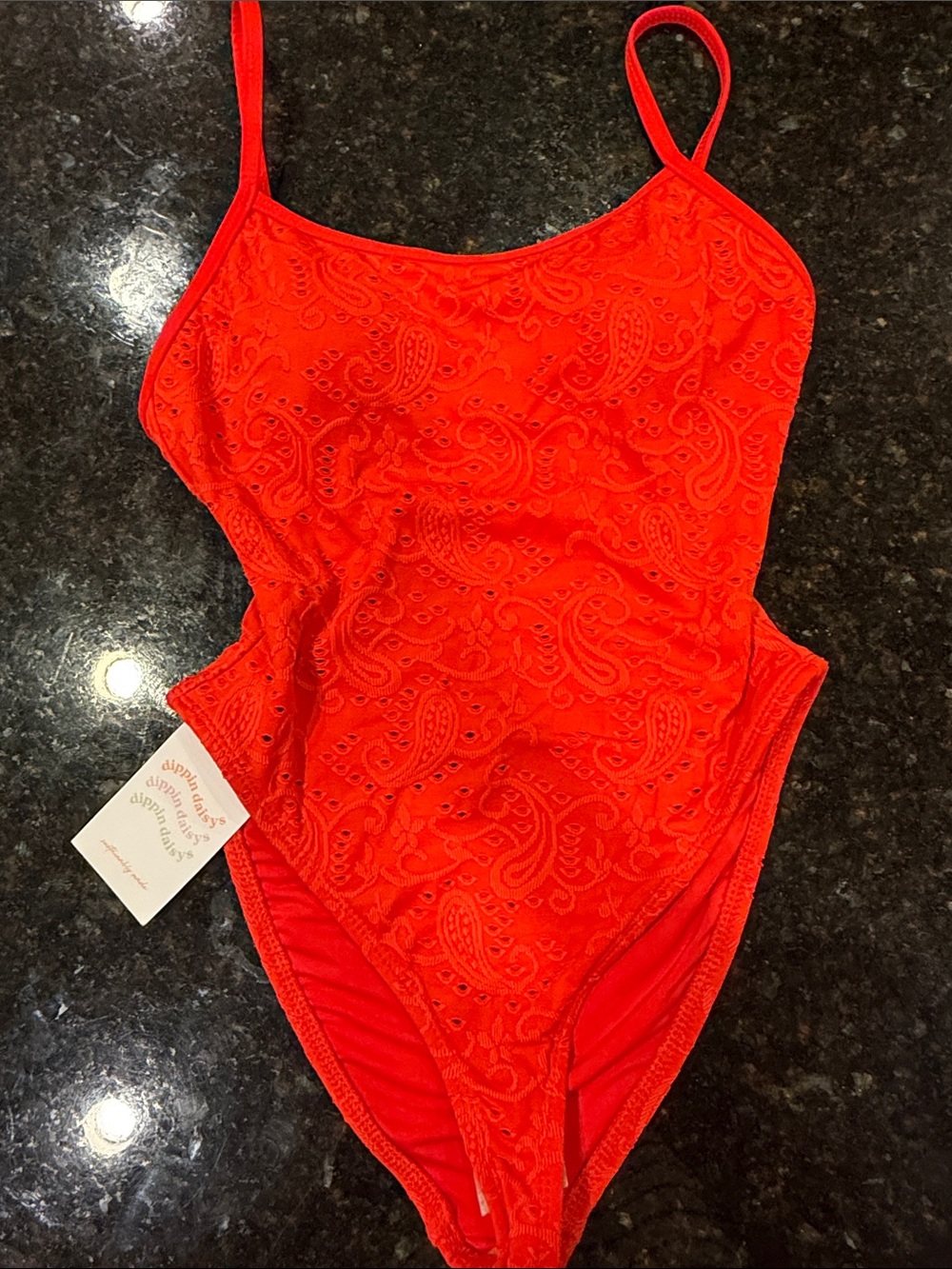 Dippin daisys eyelet red one piece swimsuit
